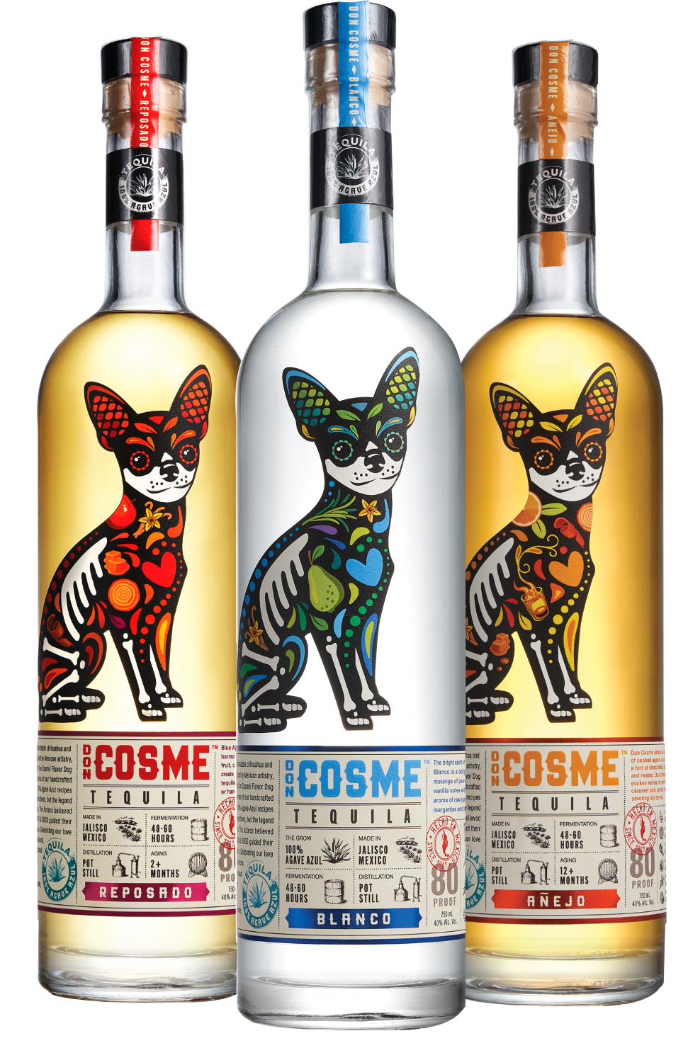 all three Don Cosmé Tequilas